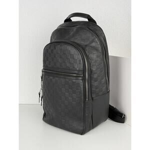 Louis Vuitton Amfini Michael Damier Black Leather Backpack A1